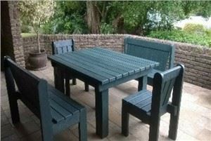 HDPE reciklirani plastični setovi stolova za blagovanje